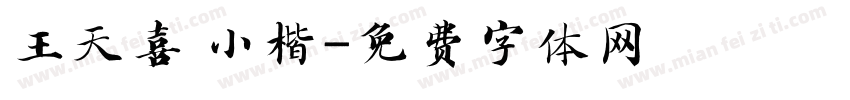 王天喜 小楷字体转换